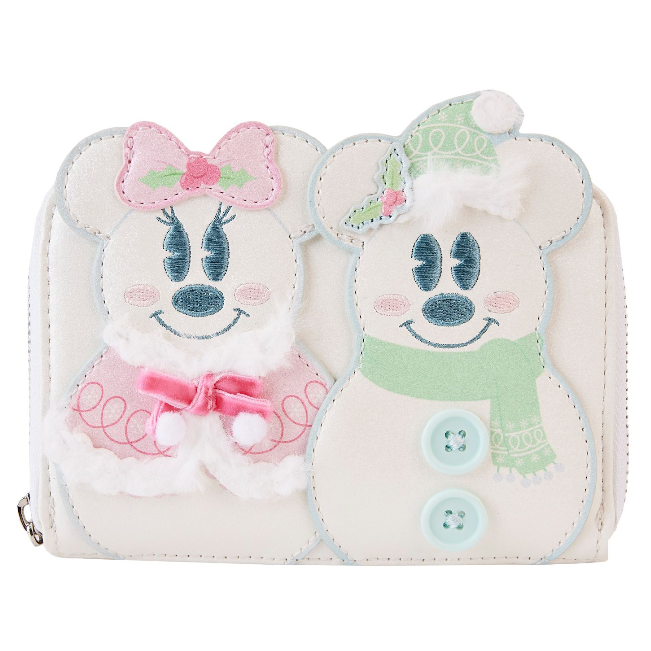 Loungefly Disney Minnie Pastel Snowman Zip Around Wallet