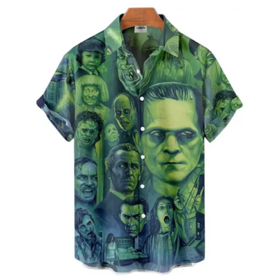 Green&Blue Horror Monsters 3D Print Shirt