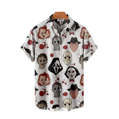 Horror Chibi Faces 3D Print Shirt