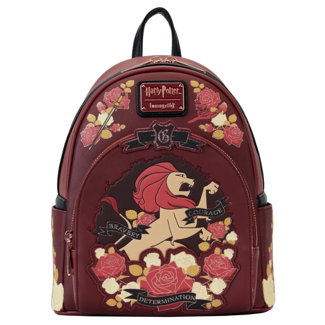 Harry Potter Gryffindor House Floral Tattoo Mini Backpack