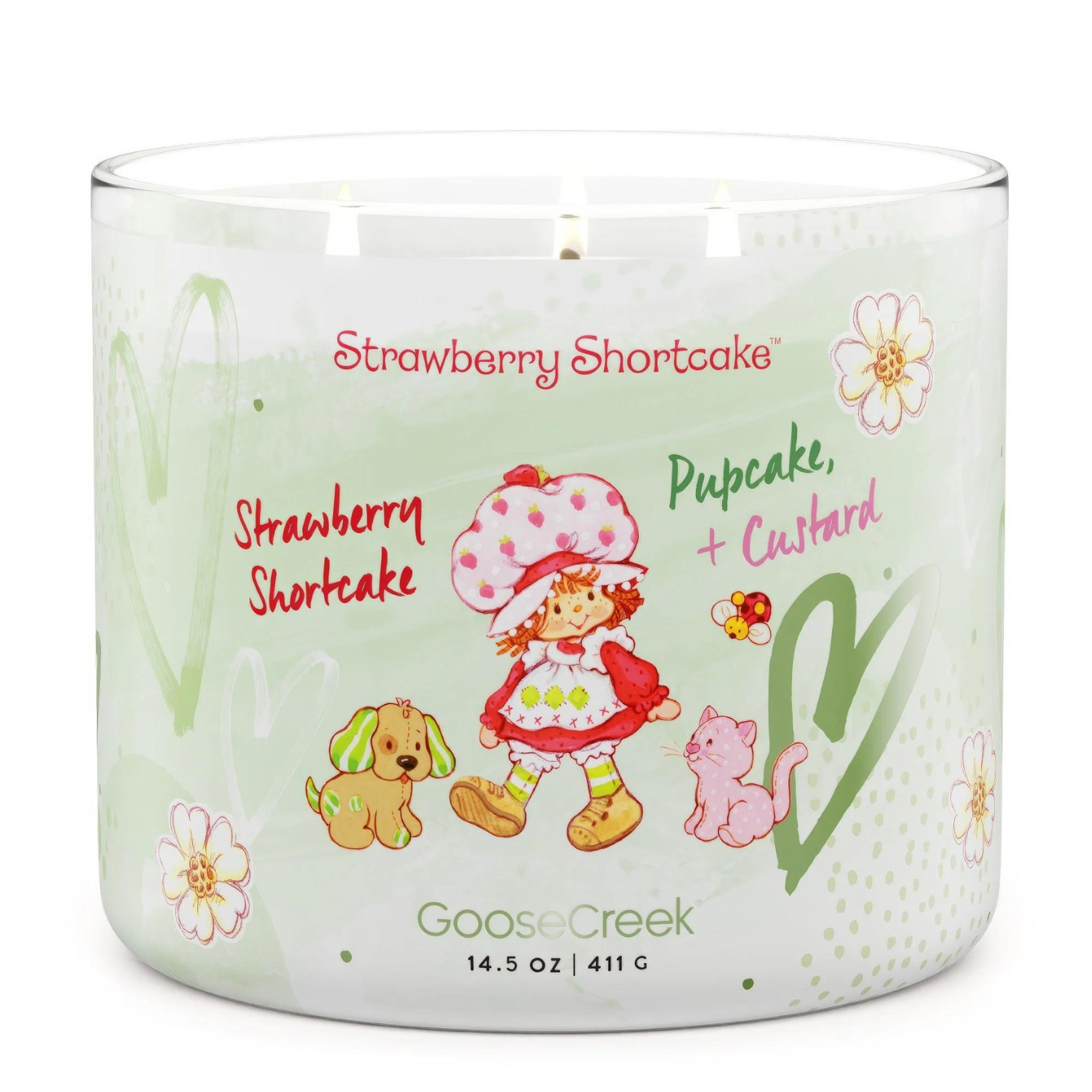 PUPCAKE + CUSTARD STRAWBERRY SHORTCAKE 3-WICK CANDLE