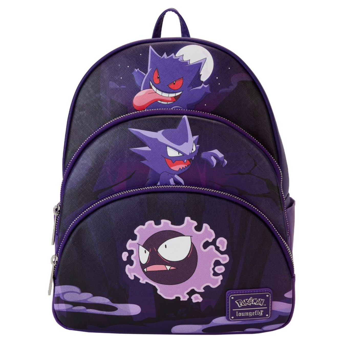 Loungefly Pokemon Gengar Evolution Triple Pocket Backpack