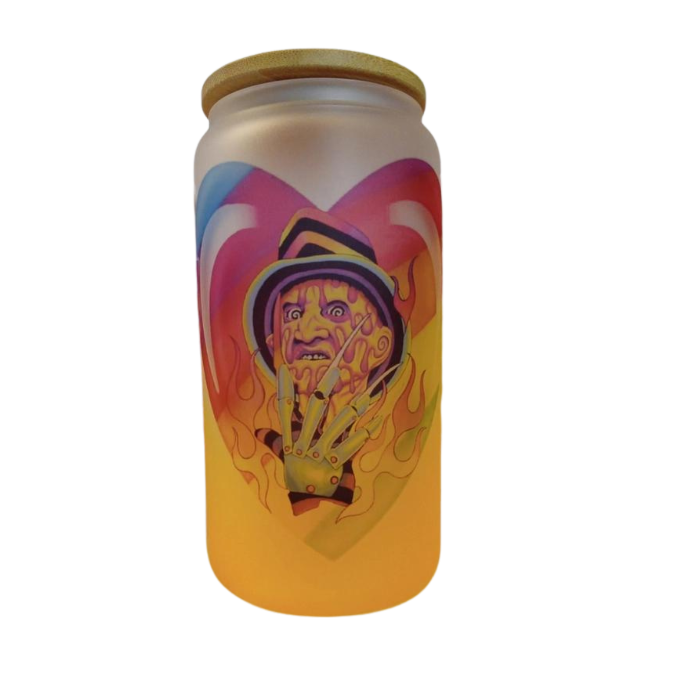Lisa Frank Frosted Horror Glass Tumbler Freddy