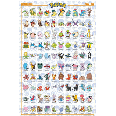Pokemon - JOHTO - Regular Poster