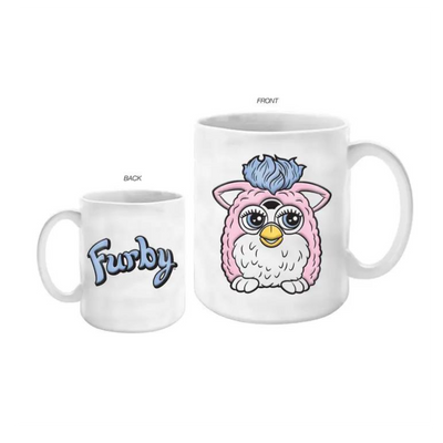 Furby Wax Resist 17.5oz Ceramic Pottery Mug