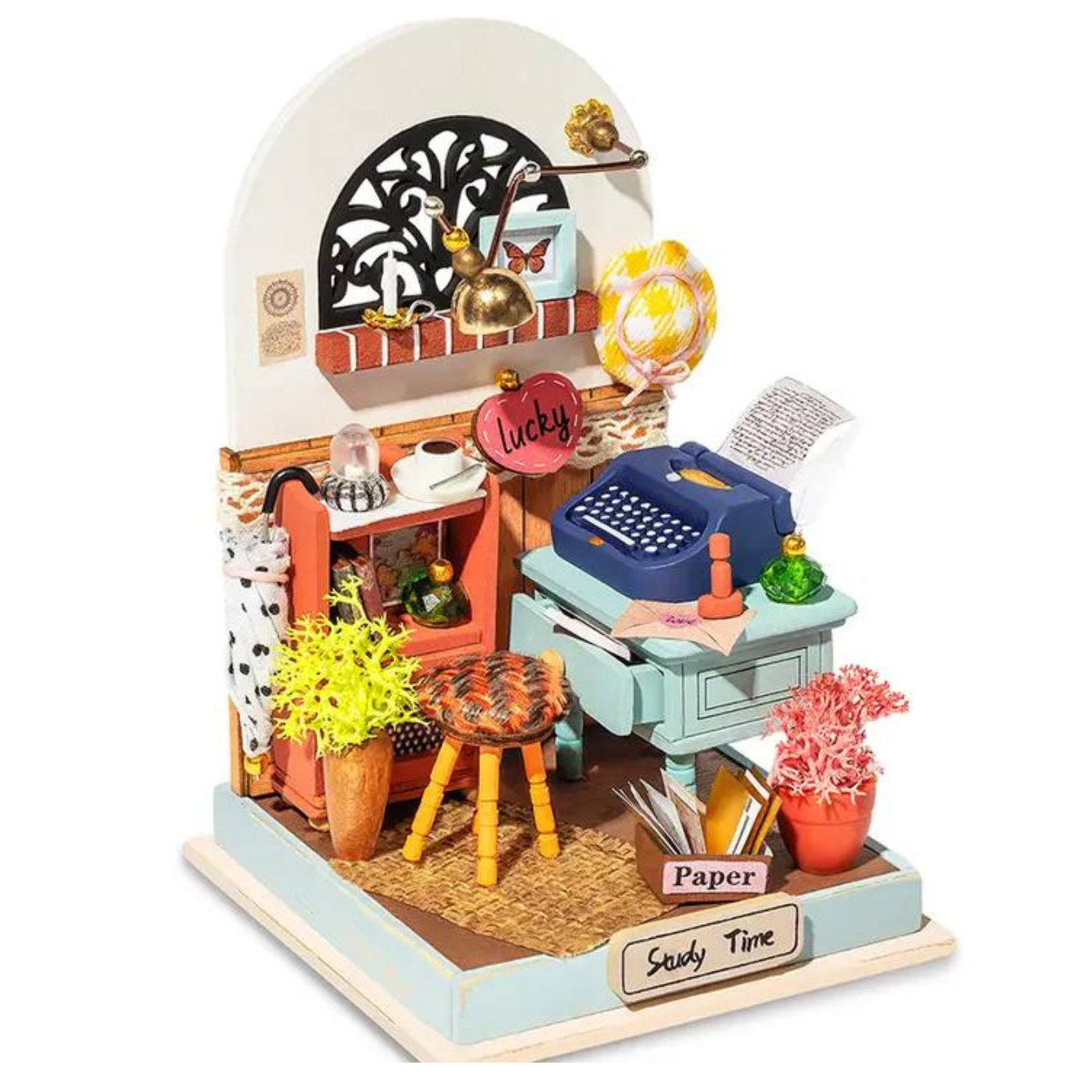 Robotime Rolife 3D Diy House Kits Record Mood - Study