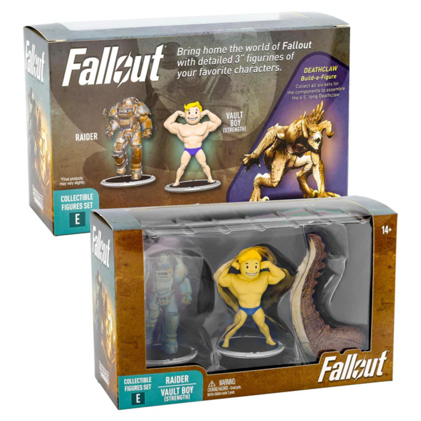 Fallout Raider and Vault Boy (Strong) Mini Figure Set (Build a Figure Deathclaw)