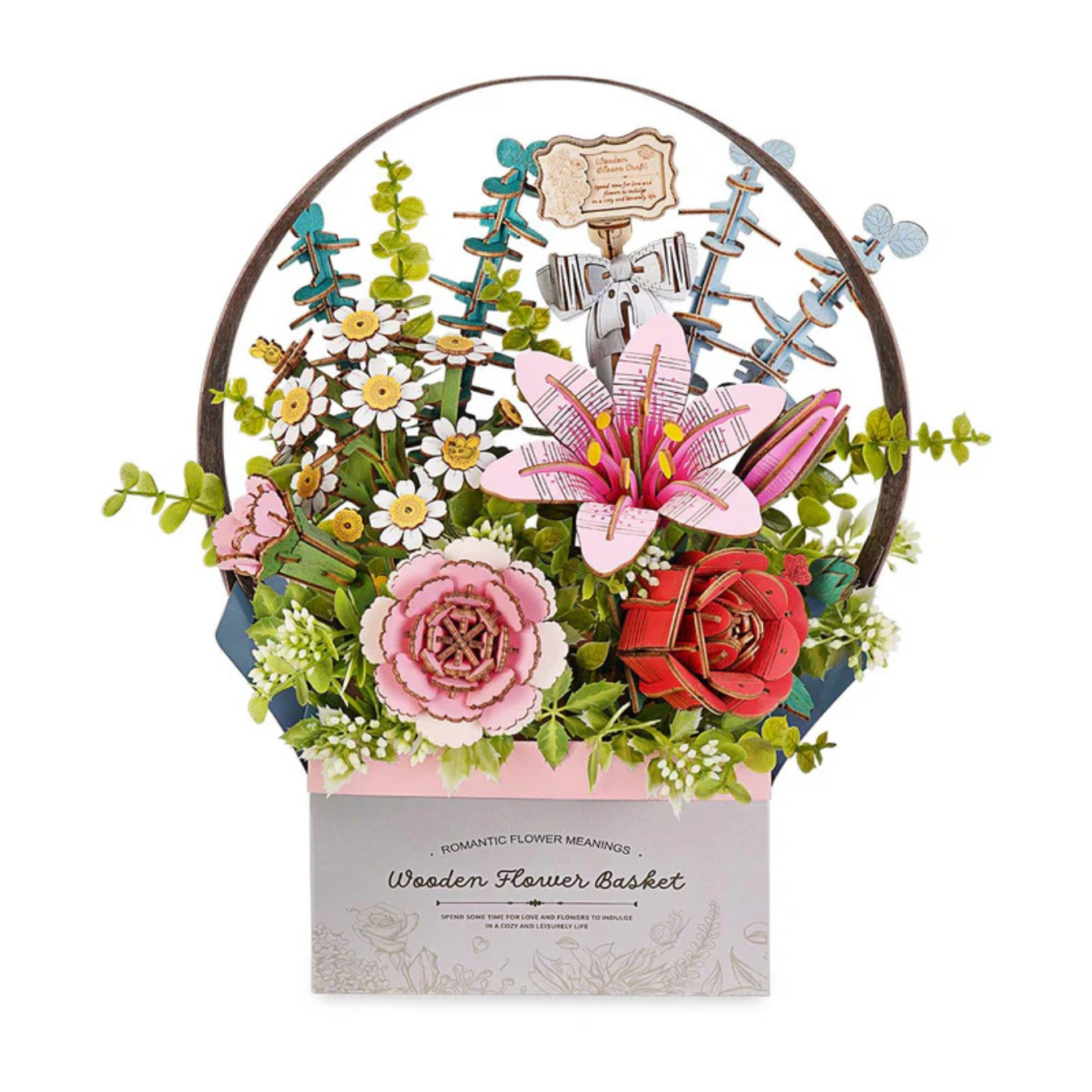 Rowood Wooden Flower Basket DIY 3D Puzzle TW03H Rowood Wooden Flower Basket DIY 3D Puzzle TW03H