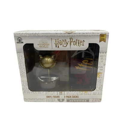 Harry Potter Vinyl Figure and 3 Pack Socks