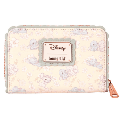 Loungefly Stitch & Angel Cherry Blossom All-Over Print Zip Around Wallet