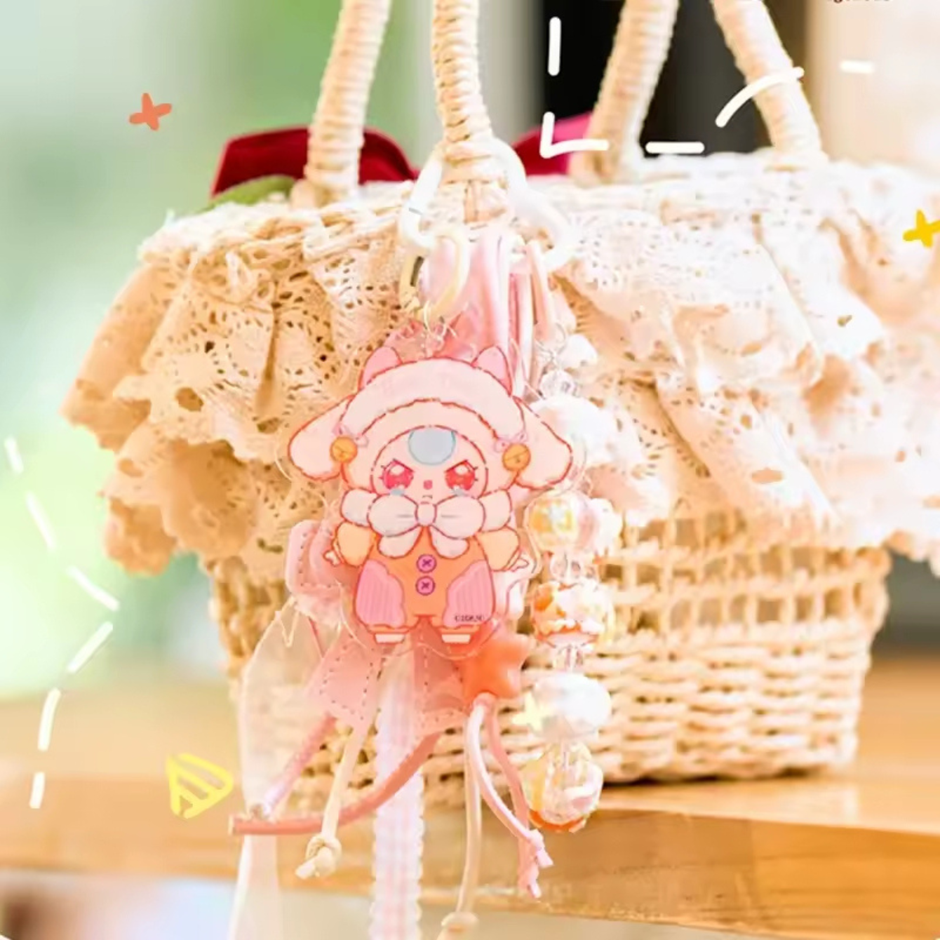 Baby Three Keychain Kawaii Doll Figure Mystery Box Collection Gifts