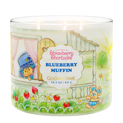 BLUEBERRY MUFFIN 3-WICK STRAWBERRY SHORTCAKE CANDLE