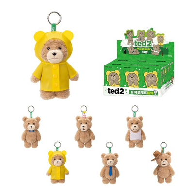 GONG Ted 2 Posable Plush Bear Keychain Blind Box