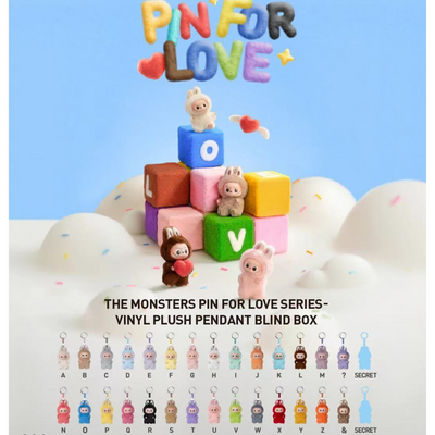 THE MONSTERS Pin for Love Series-Vinyl Plush Pendant Blind Box N-Z