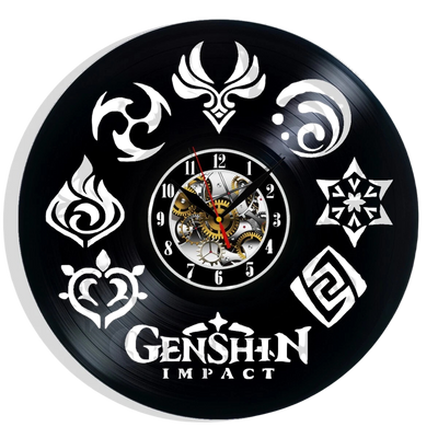 Genshin Impact Vinyl Wall Clock