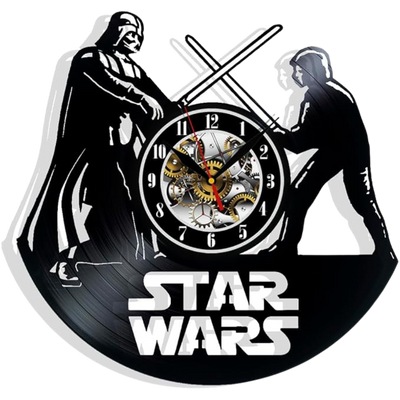 Star Decor Wars Vinyl Wall Clock