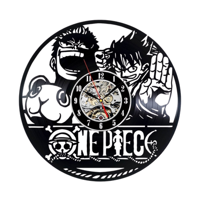 One Piece Cartoon Vintage Decorative Vinyl Wall Clock