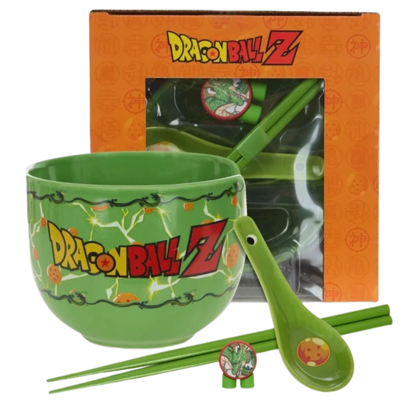 Culture Fly Dragon Ball Z Ramen Bowl Set with Chopsticks and Spoon