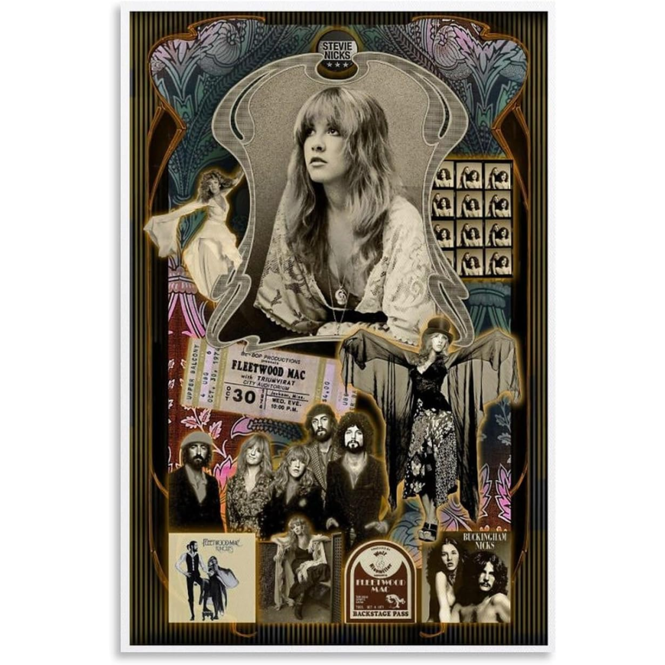 Fleetwood Mac Stevie Nicks Montage Poster