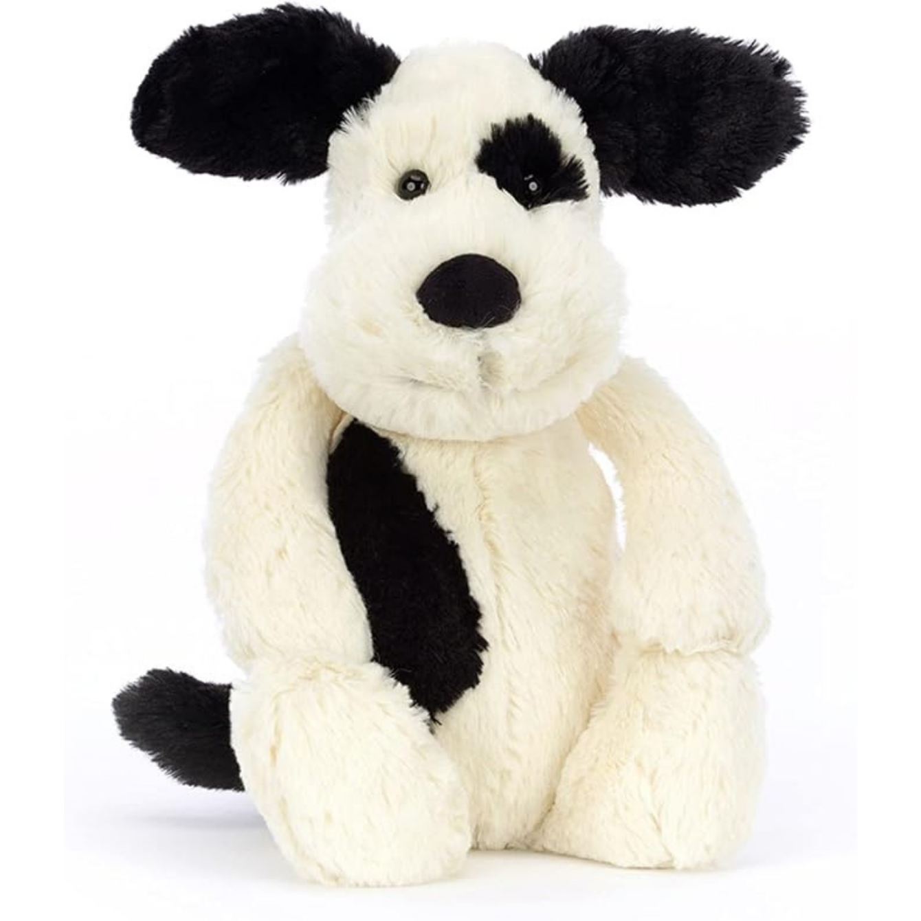 Jellycat Bashful Black and Cream Puppy, 12inches