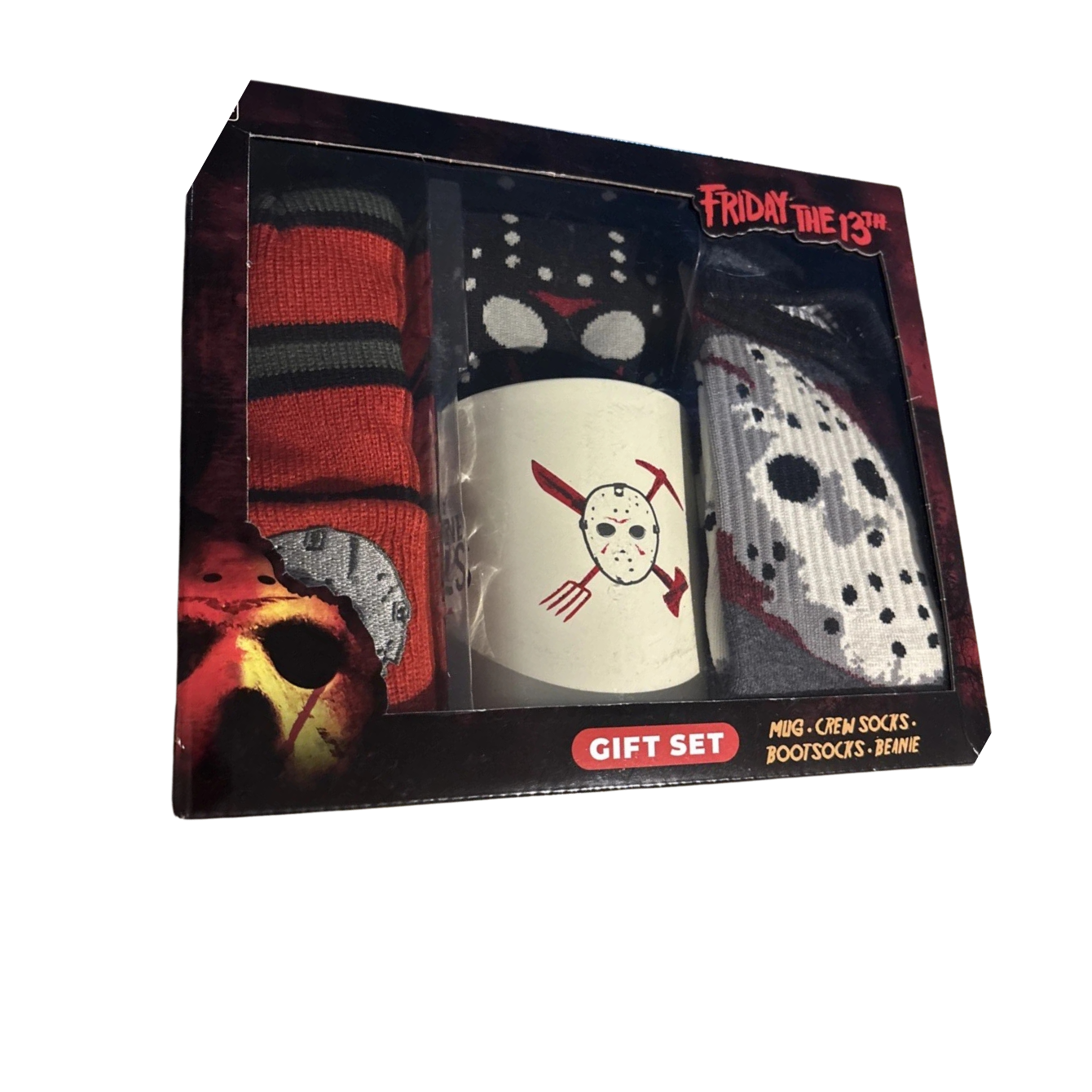 Friday the 13TH Mug Crew Socks Beanie Boot Socks Collectible Bundle
