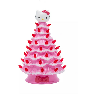 Sanrio Hello Kitty Light-Up Pink Ceramic Christmas Tree