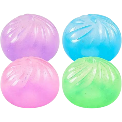 Dumpling Squishies Toy Glitter/Solid/Tie-dye Dumpling