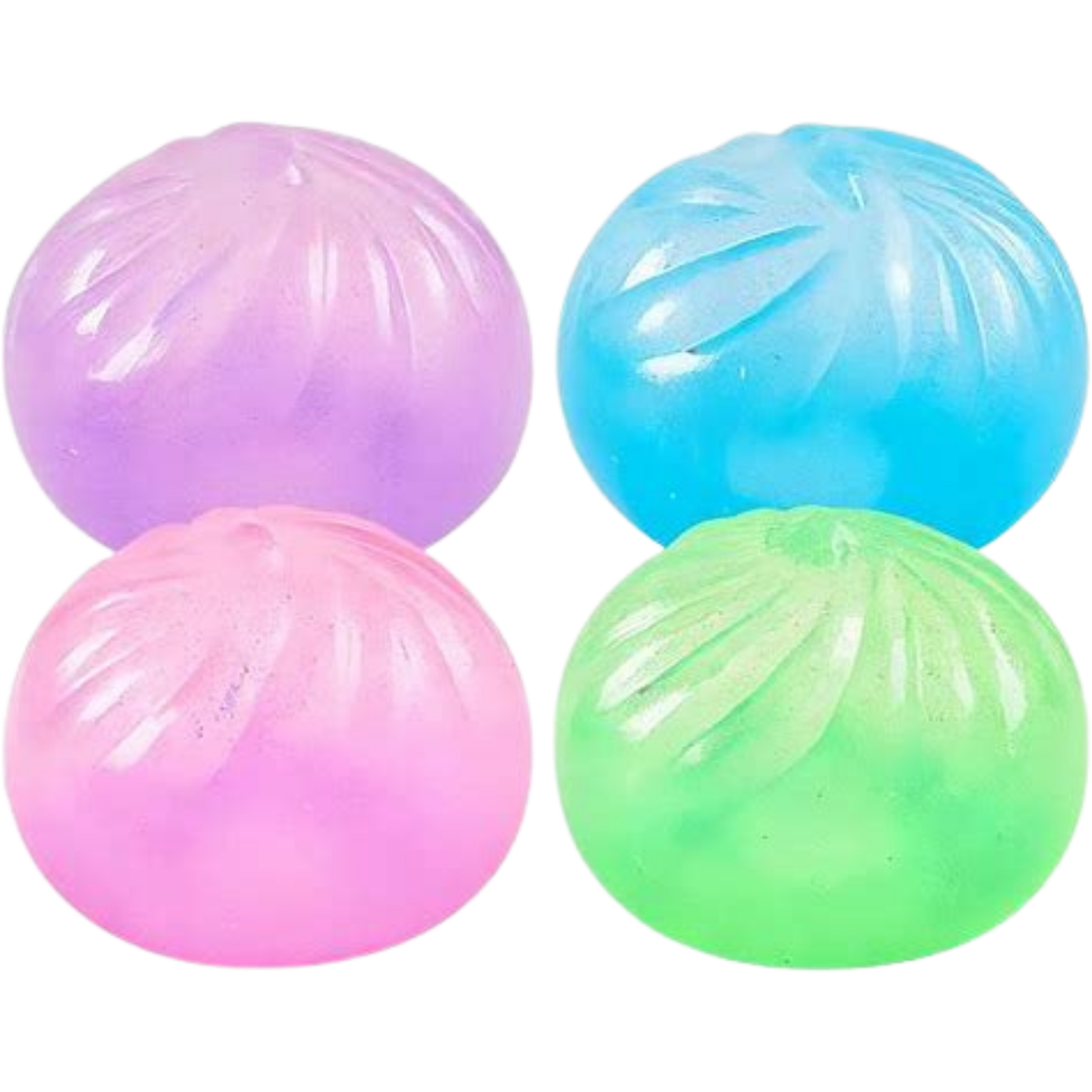 Dumpling Squishies Toy Glitter/Solid/Tie-dye Dumpling