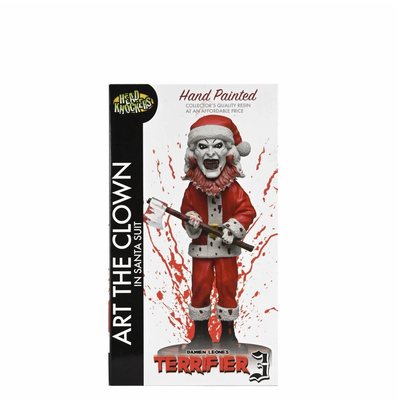 NECA Head Knockers Terrifier 3 Art The Clown Santa Suit Bobblehead Figure