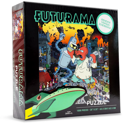 Futurama Bender vs. Zoidberg 1000-Piece Jigsaw Puzzle | Toynk Exclusive