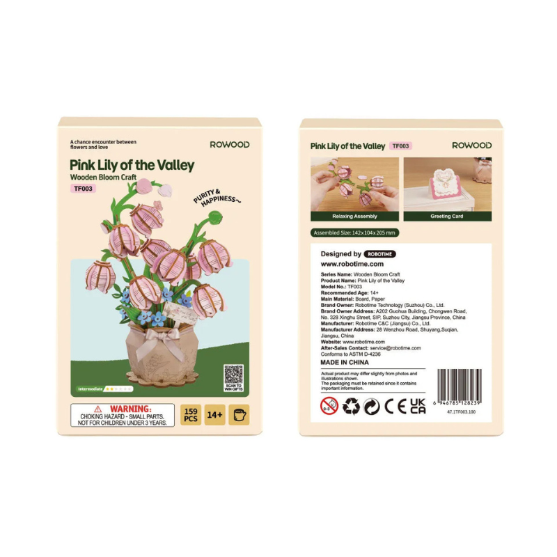 Rowood Pink Lily of the Valley DIY Flower Bouquet TF003