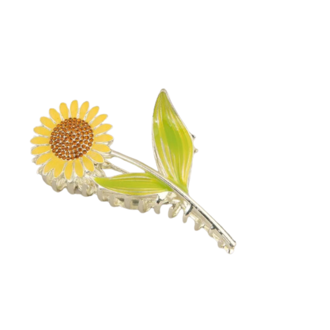 Metal Sunflower Hair Claw Clip