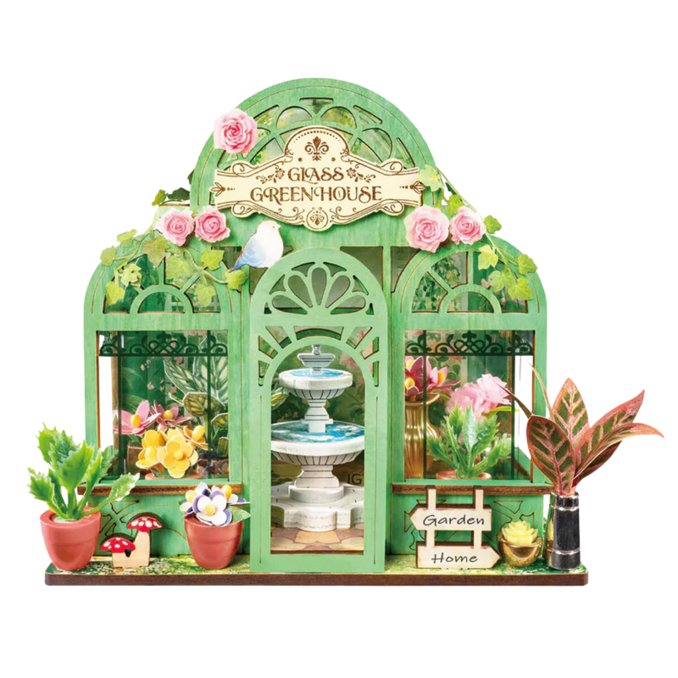 Rolife Green Fountain Garden DIY Miniature House