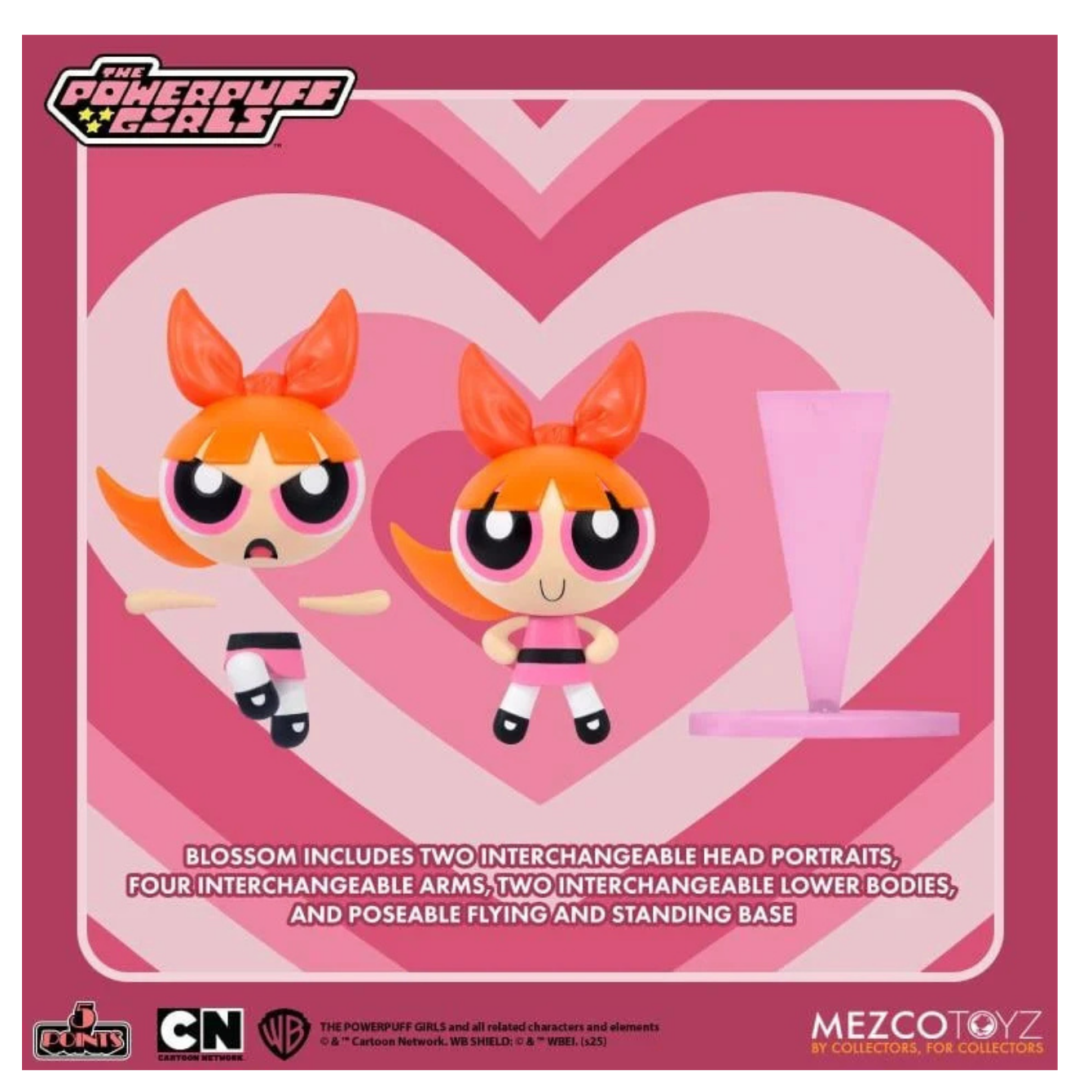 The Powerpuff Girls - Blossom 5 Points 3.75" Scale Action Figure