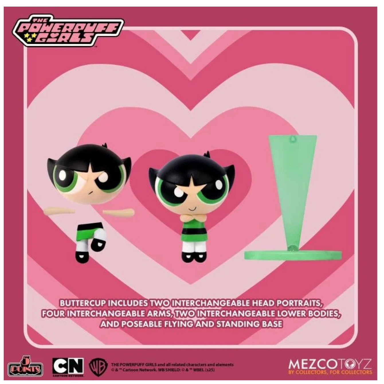 The Powerpuff Girls - Buttercup 5 Points 3.75" Scale Action Figure