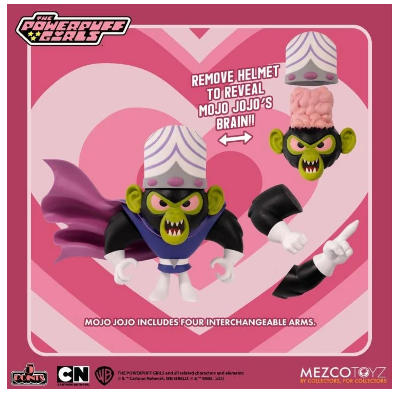 The Powerpuff Girls - Mojo Jojo 5 Points 3.75" Scale Action Figure