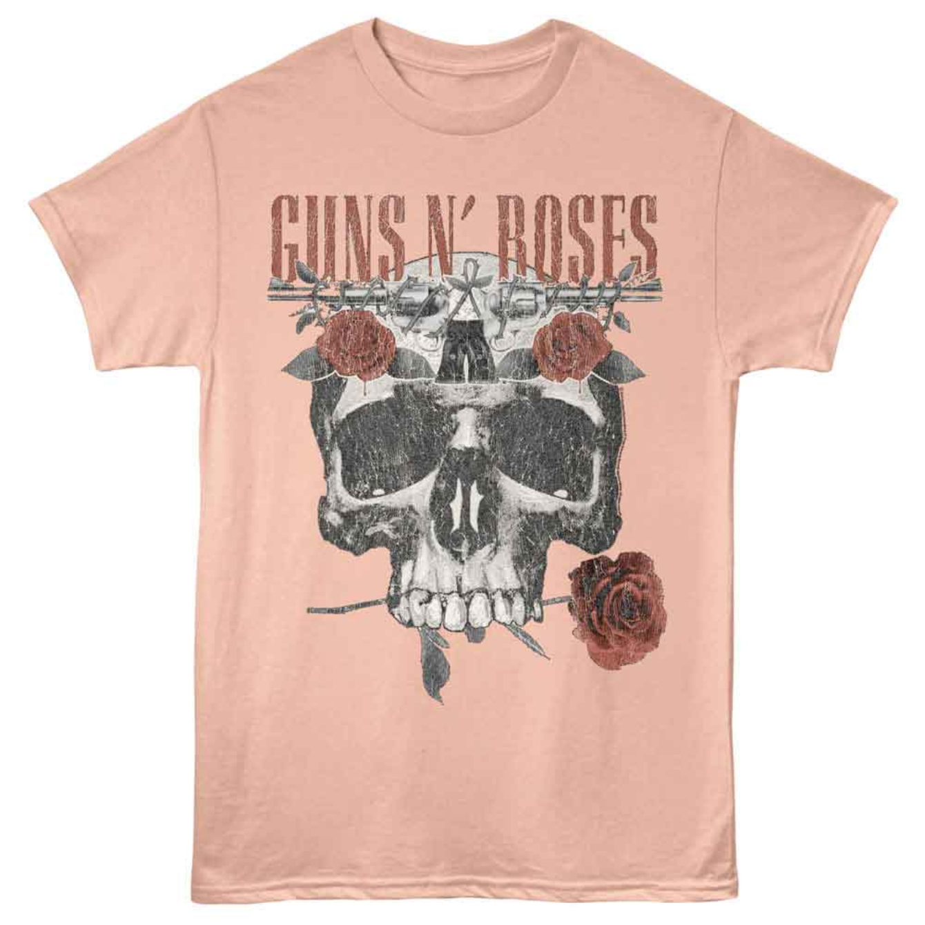 Guns n Roses Flower Skull T-shirt