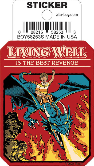 Steven Rhodes Living Well Die Cut 3" Vinyl Sticker