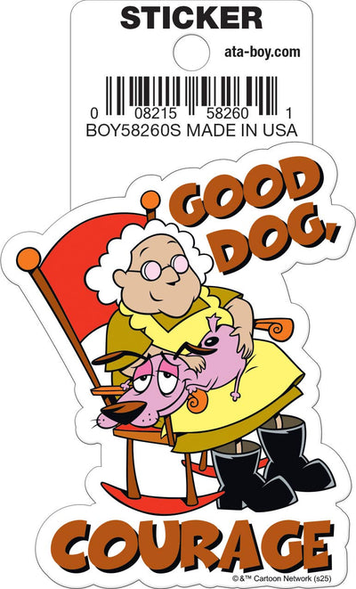 Courage the Cowardly Dog Good Dog Die Cut Sticker