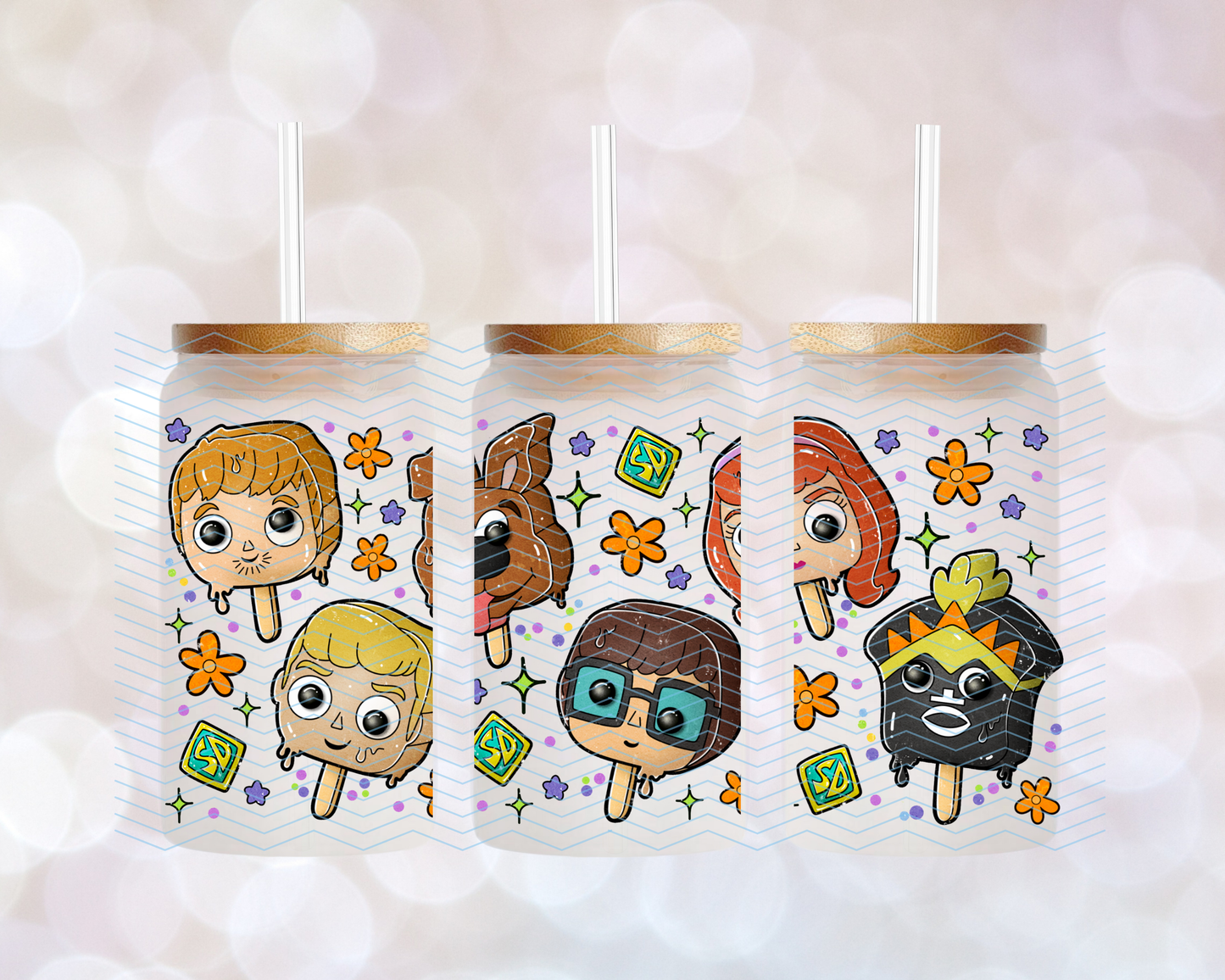 SD Scooby Doo Popsicles Glass Tumbler - 16oz