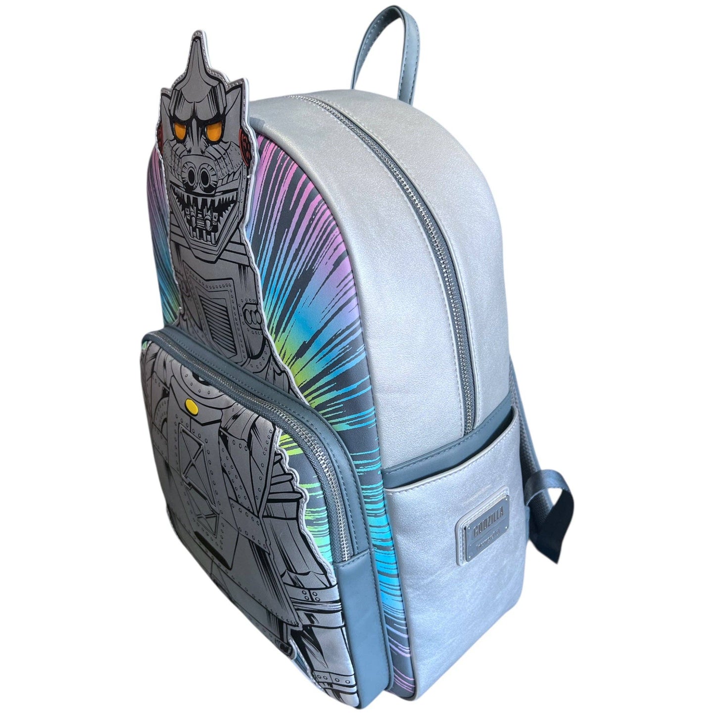Grotto Treasures Exclusive - Loungefly Toho Godzilla Mechagodzilla Metallic Light-Up Full-Size Backpack