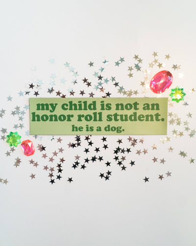 Honor Roll Dog Car Magnet - Green