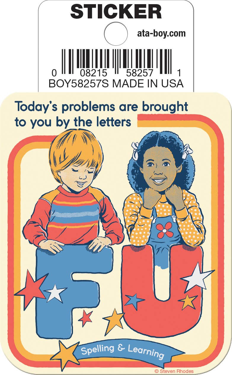 Steven Rhodes Today's Problems Die Cut 3" Vinyl Sticker