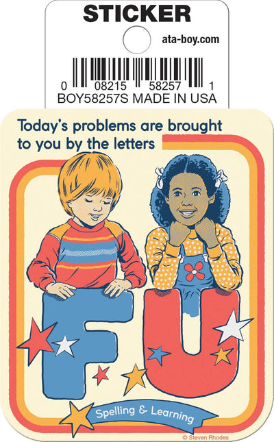 Steven Rhodes Today's Problems Die Cut 3" Vinyl Sticker