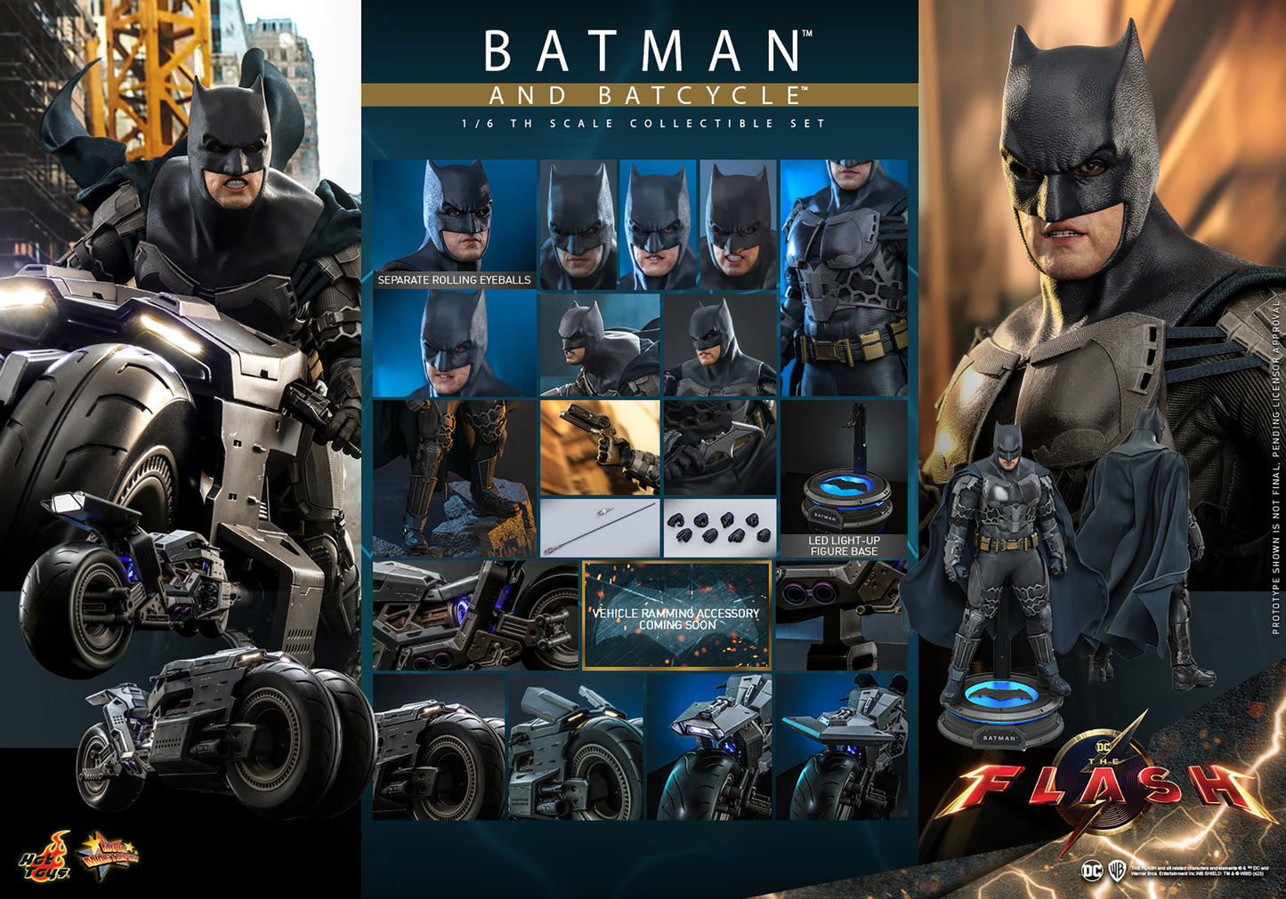 Batman and Batcycle Sixth Scale Figure Set