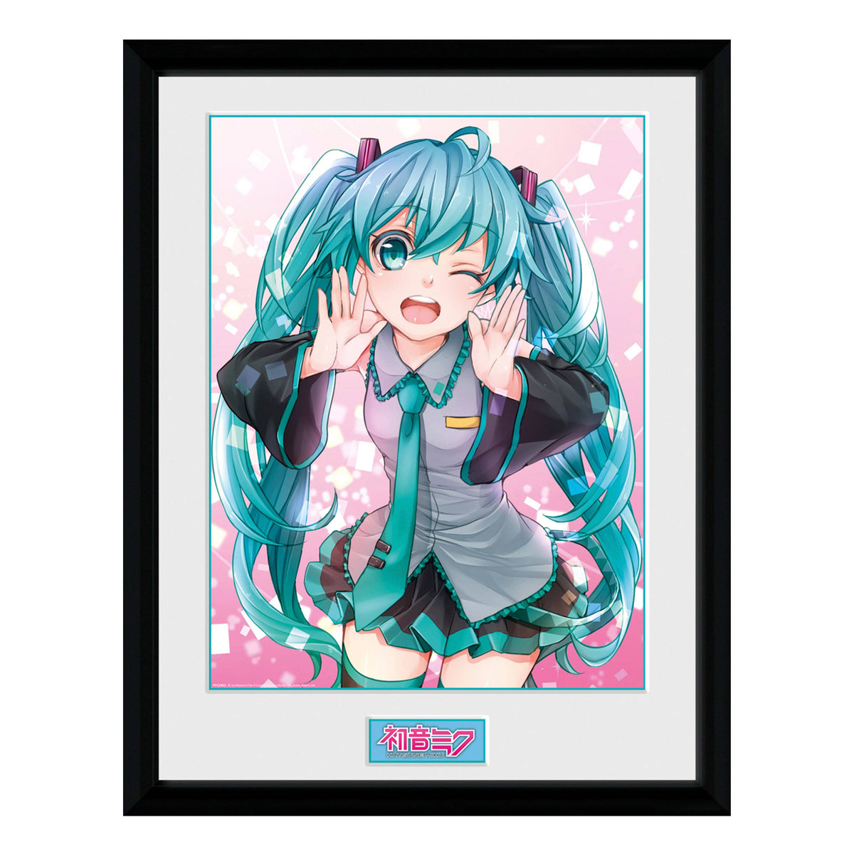 Hatsune Miku Wink Collector Framed Poster Print (12 x 16")