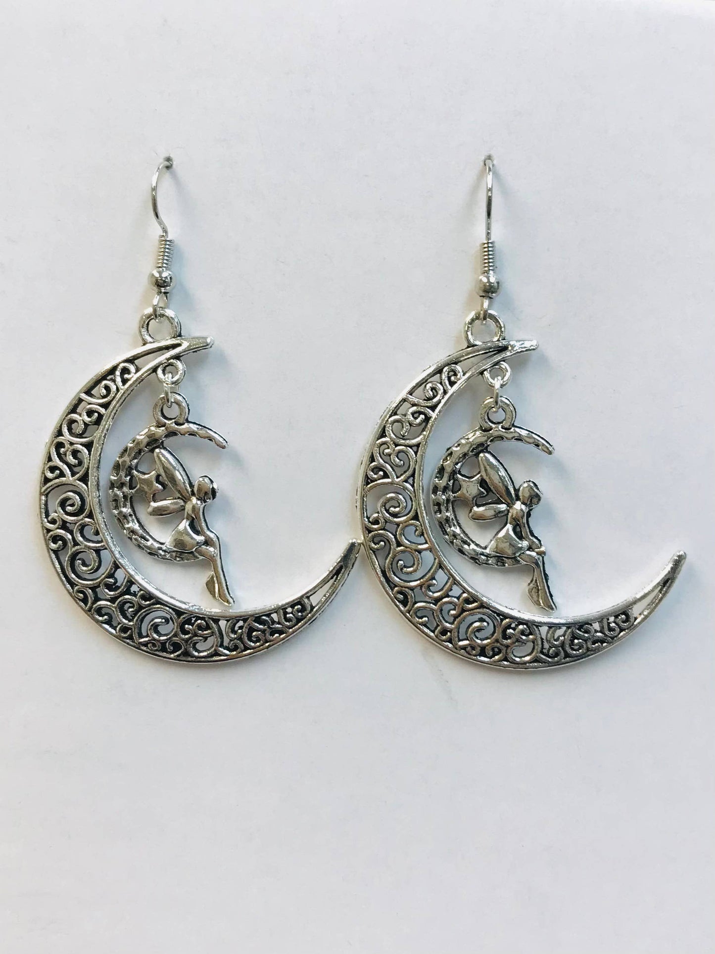 Fairy On The Moon Earrings