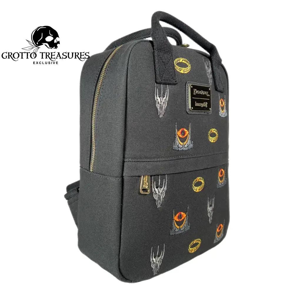 Grotto Treasures Exclusive - Loungefly The Lord of the Rings Sauron AOP Canvas Mini Backpack