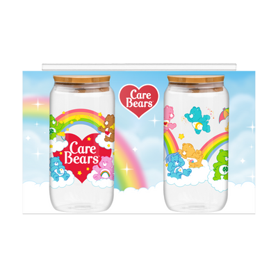 Care Bears Legacy Guide Rainbow Group & Logo 2pk 16oz Glass Tumbler
