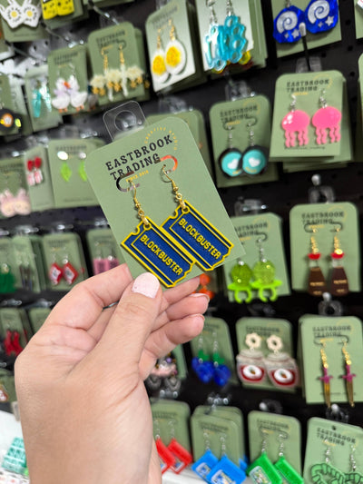 Retro Movie Rental earrings Blockbuster